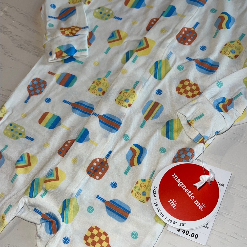 Magnetic Me Perfect Pickle Paddles Footie 9-12 12-18 months - Picture 3 of 4
